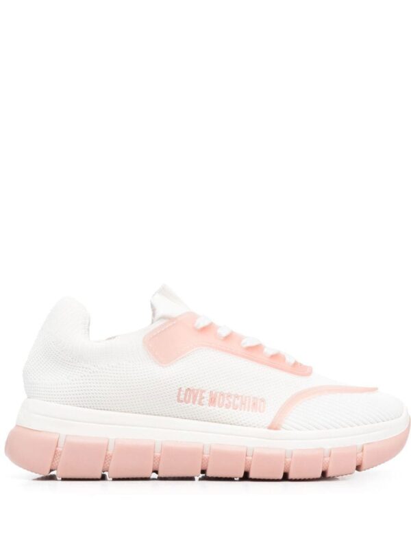 Love Moschino logo-print lace-up sneakers