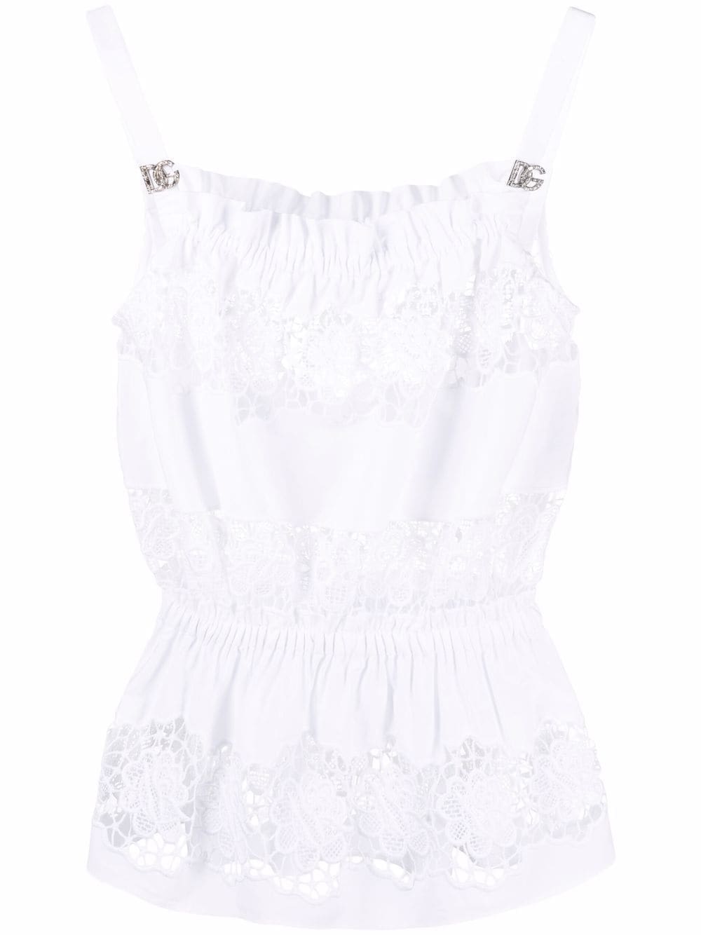 Dolce & Gabbana crochet-panel sleeveless top