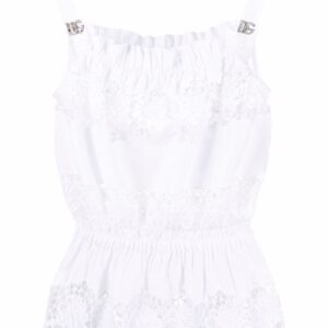 Dolce & Gabbana crochet-panel sleeveless top