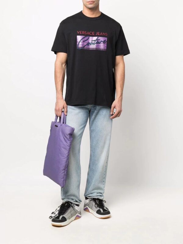 Versace Jeans Couture  logo-print glittered T-shirt - Image 2