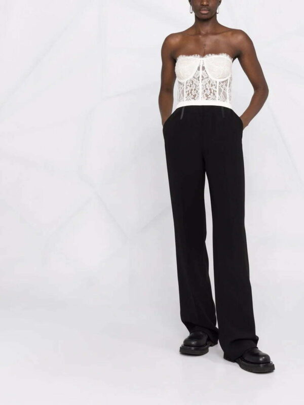 Alexander McQueen  floral-lace bustier top - Image 2
