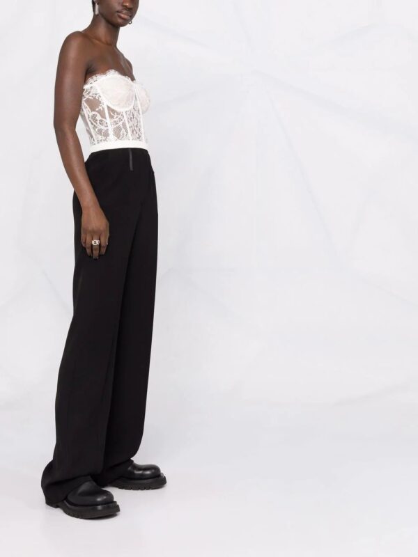 Alexander McQueen  floral-lace bustier top - Image 4