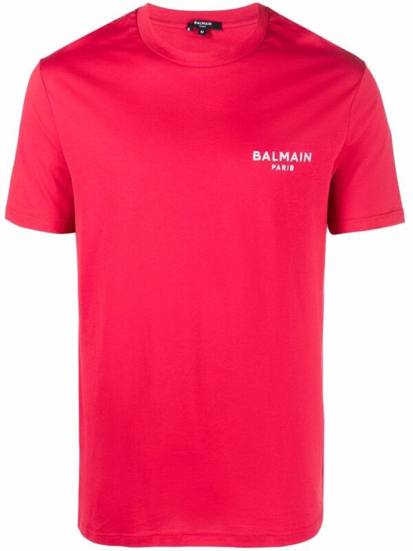 Balmain  logo-embroidered cotton T-shirt