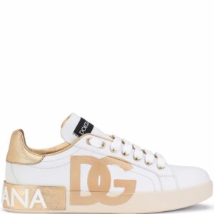 Dolce & Gabbana Portofino logo-print leather sneakers