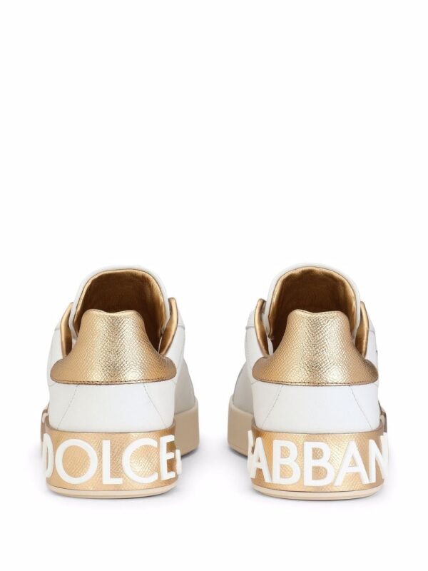 Dolce & Gabbana Portofino logo-print leather sneakers - Image 3