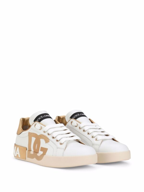 Dolce & Gabbana Portofino logo-print leather sneakers - Image 2