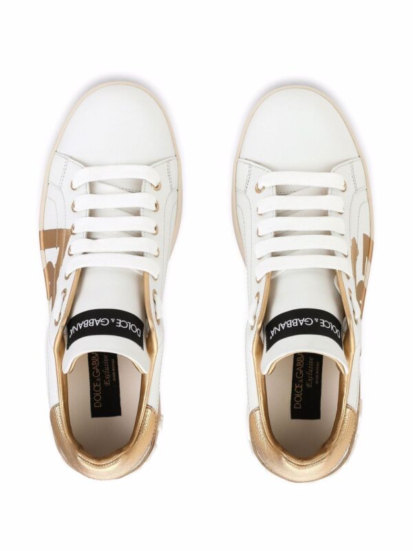 Dolce & Gabbana Portofino logo-print leather sneakers - Image 4