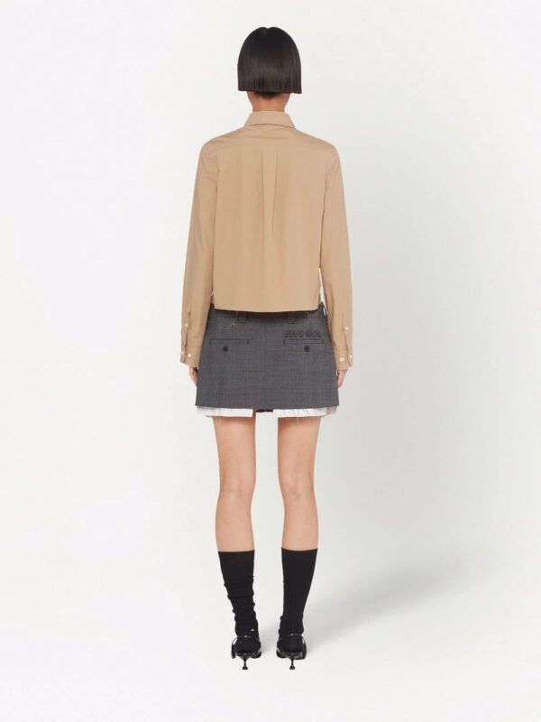 Miu Miu  Prince-Of-Wales check mini skirt - Image 4