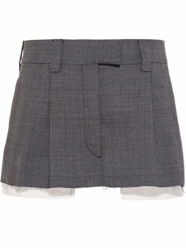Miu Miu  Prince-Of-Wales check mini skirt