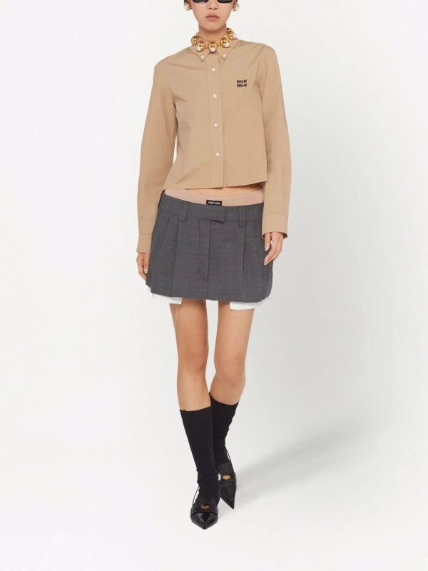 Miu Miu  Prince-Of-Wales check mini skirt - Image 2