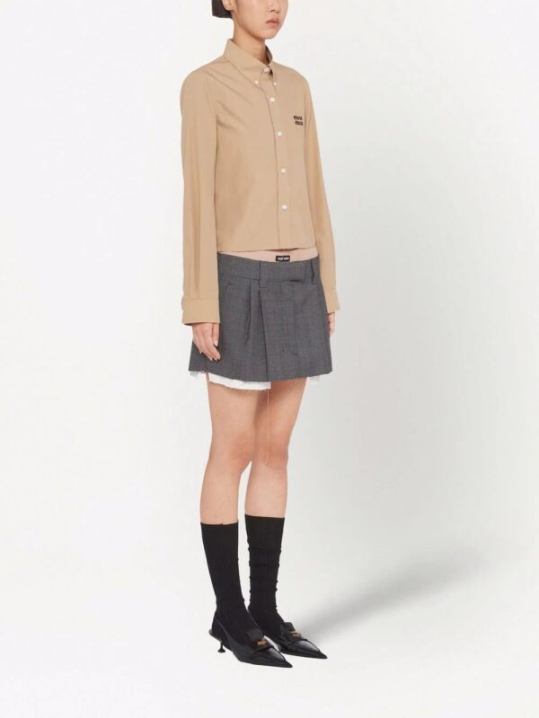 Miu Miu  Prince-Of-Wales check mini skirt - Image 3