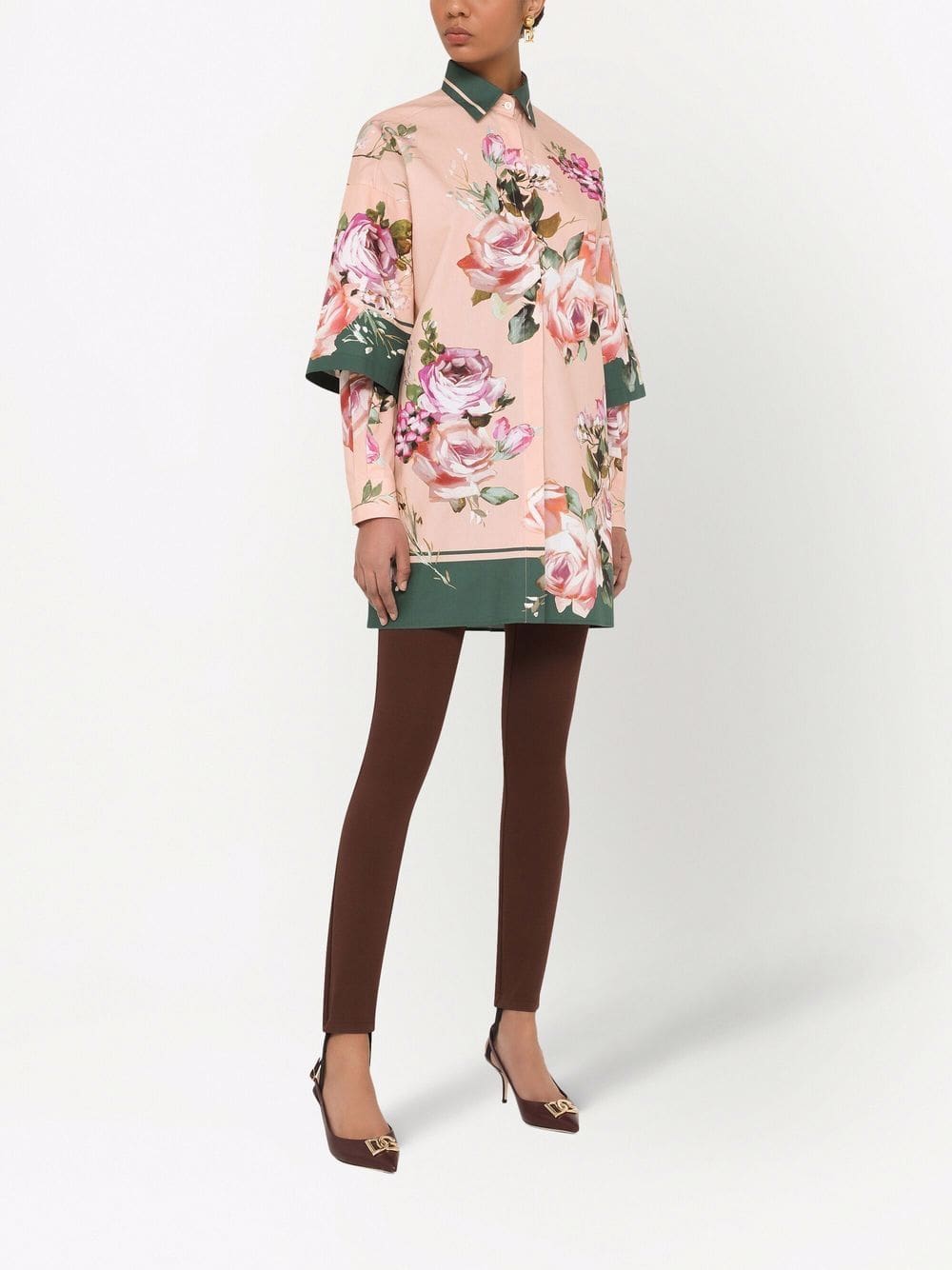 Dolce & Gabbana floral-print longline shirt - Image 2