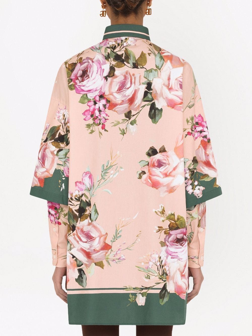 Dolce & Gabbana floral-print longline shirt - Image 4