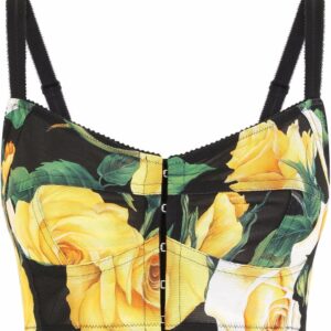 Dolce & Gabbana floral-print cropped bralette top
