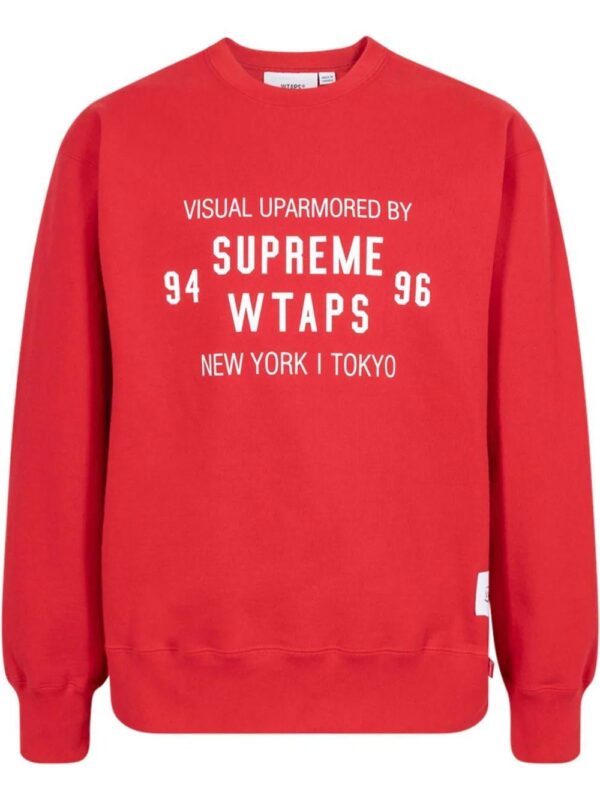 Supreme  xWTAPS crew neck sweatshirt