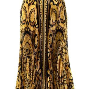 Versace  Barocco pleated midi skirt
