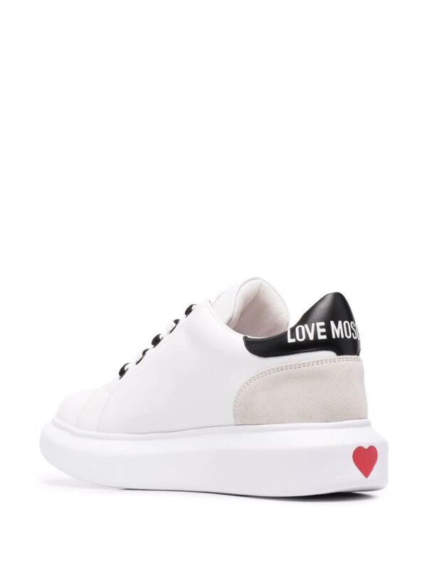 Love Moschino  heart motif leather sneakers - Image 3