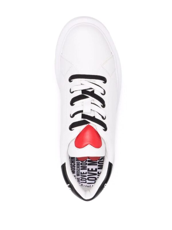 Love Moschino  heart motif leather sneakers - Image 4