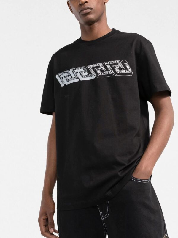 Versace Greca-print logo T-shirt - Image 3