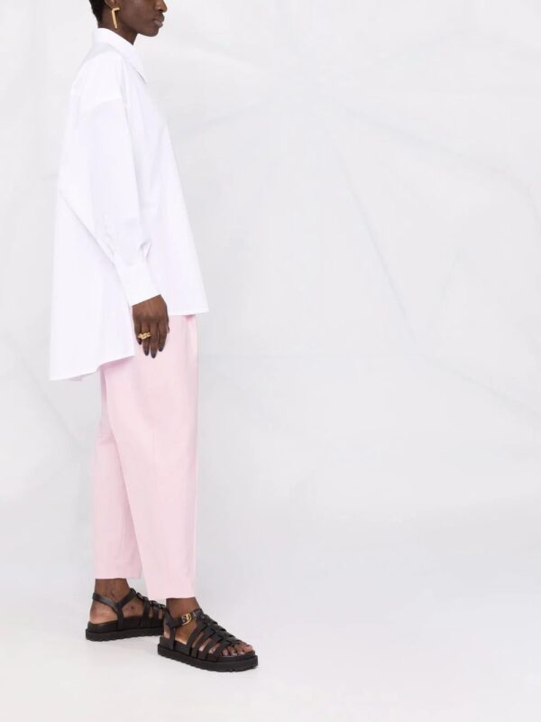 Dolce & Gabbana  logo-plaque oversized cotton shirt - Image 4