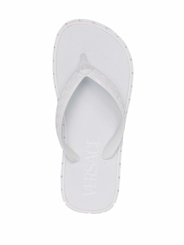 Versace  Greca-debossed flip flops - Image 4