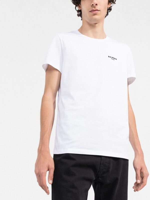 Balmain  logo-embroidered cotton T-shirt - Image 2