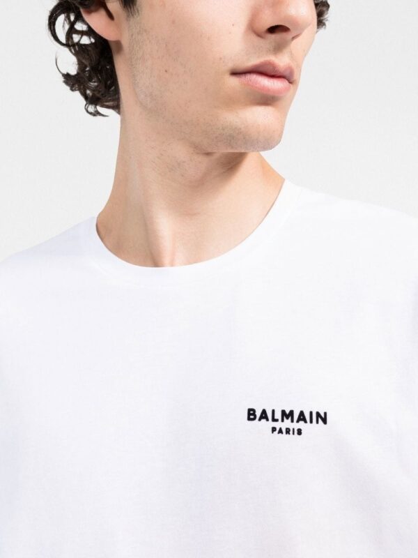 Balmain  logo-embroidered cotton T-shirt - Image 4