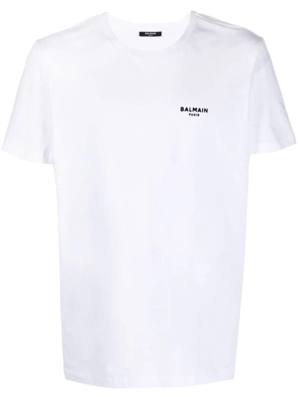Balmain  logo-embroidered cotton T-shirt
