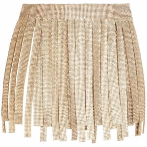 Dolce & Gabbana  crystal-embellished fringed mini skirt