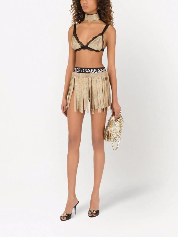 Dolce & Gabbana  crystal-embellished fringed mini skirt - Image 2