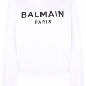 Balmain logo-print cotton sweatshirt