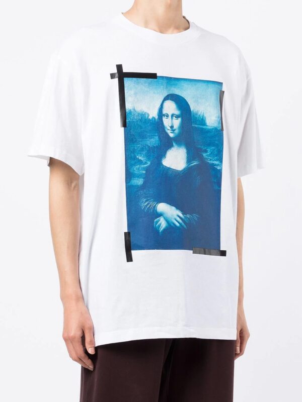 Off-White  Monalisa-print cotton T-shirt - Image 3