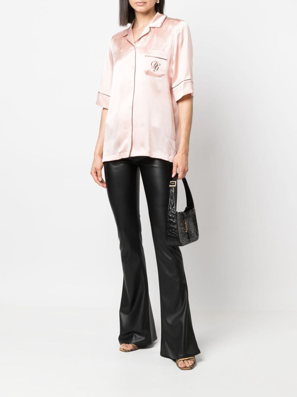 Dolce & Gabbana logo-embroidered pyjama-style shirt - Image 2