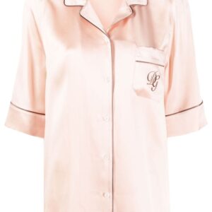 Dolce & Gabbana logo-embroidered pyjama-style shirt