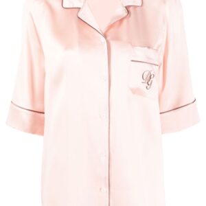 Dolce & Gabbana  logo-embroidered pyjama-style shirt