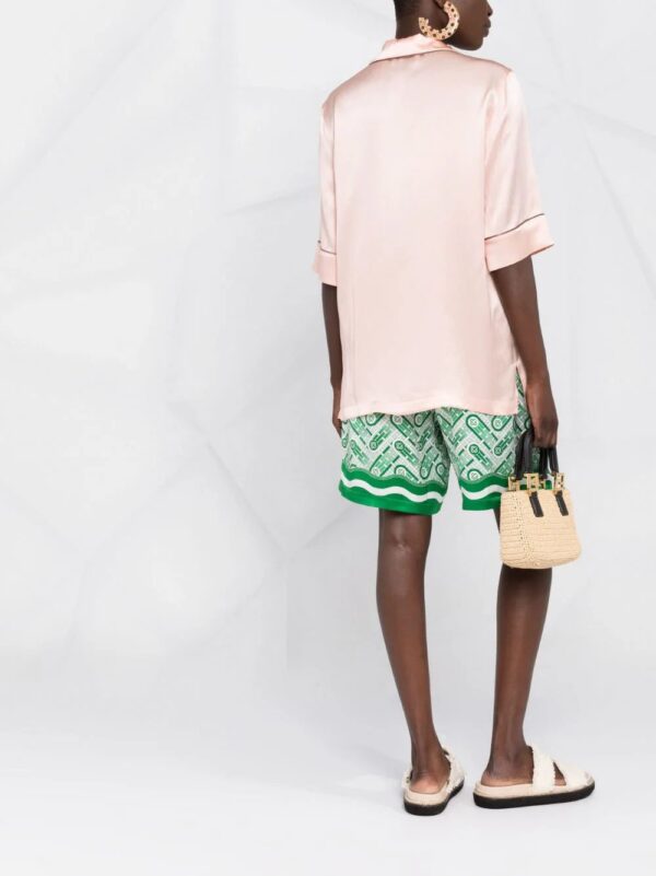Dolce & Gabbana  logo-embroidered pyjama-style shirt - Image 4