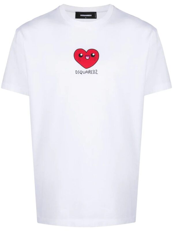 Dsquared2 heart-motif logo cotton T-shirt