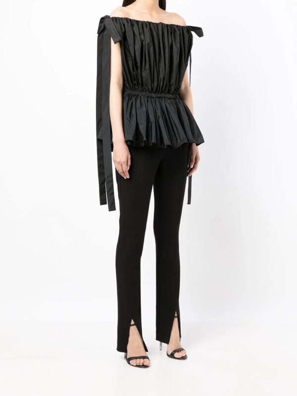 Alexander McQueen  off-shoulder elasticated-waist top - Image 3