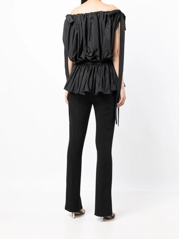 Alexander McQueen  off-shoulder elasticated-waist top - Image 4