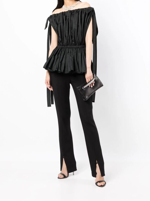 Alexander McQueen  off-shoulder elasticated-waist top - Image 2