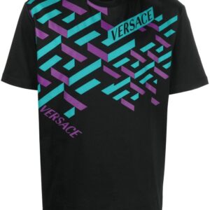 Versace La Greca-print short-sleeved T-shirt