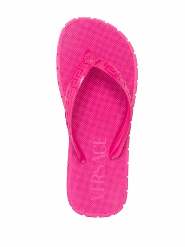 Versace  Greca-debossed flip flops - Image 4