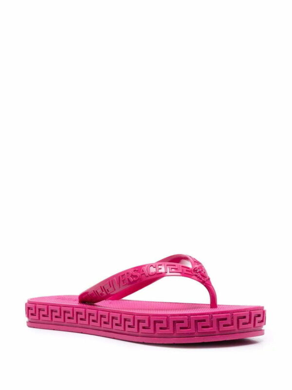 Versace  Greca-debossed flip flops - Image 2