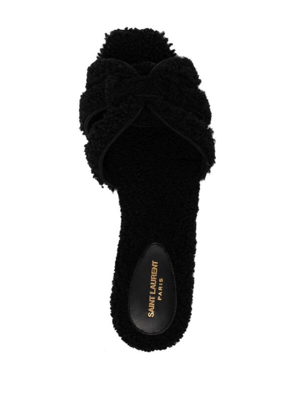 Saint Laurent  Tribute shearling slides - Image 4
