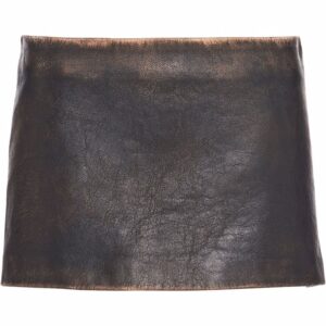 Prada  faded-effect leather miniskirt