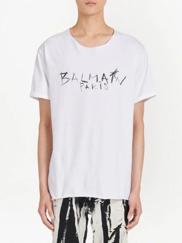 Balmain logo-print cotton T-shirt - Image 3
