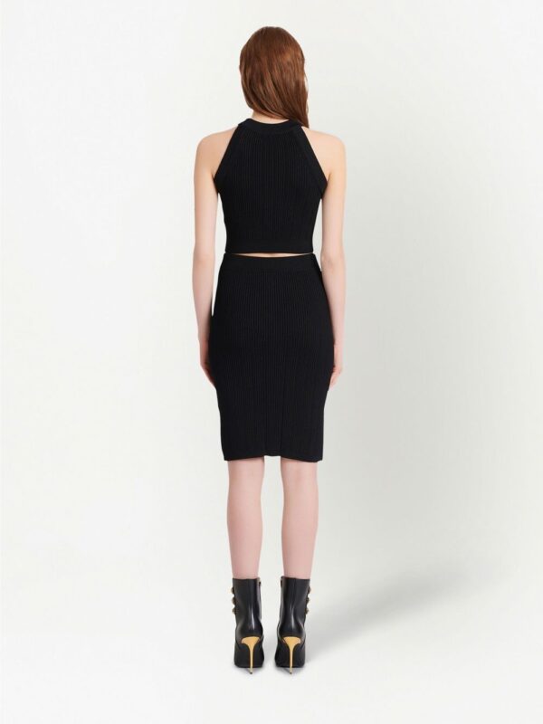 Balmain button-embossed cropped top - Image 4