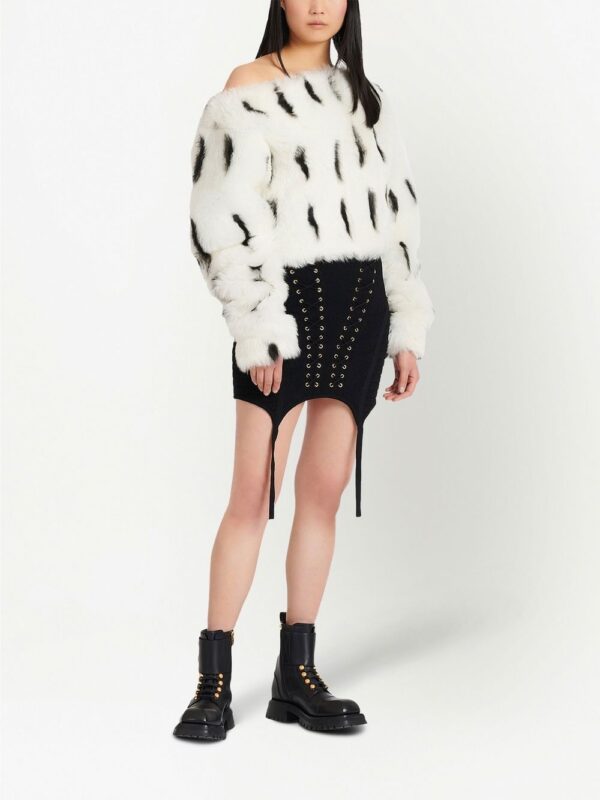 Balmain  lace-up detailed knit skirt - Image 2