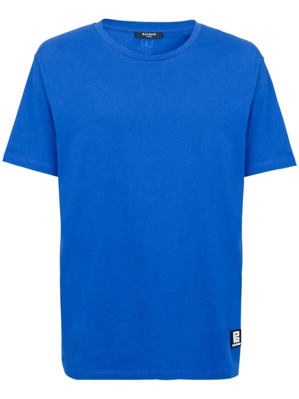 Balmain  logo-patch cotton T-shirt