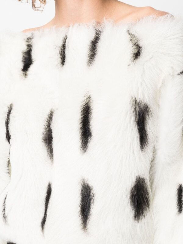 Balmain shearling boat-neck top - Image 5